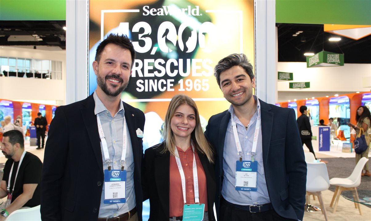 Leonardo Fortes, Larissa Alvarez e Jay Uzak, da United Parks