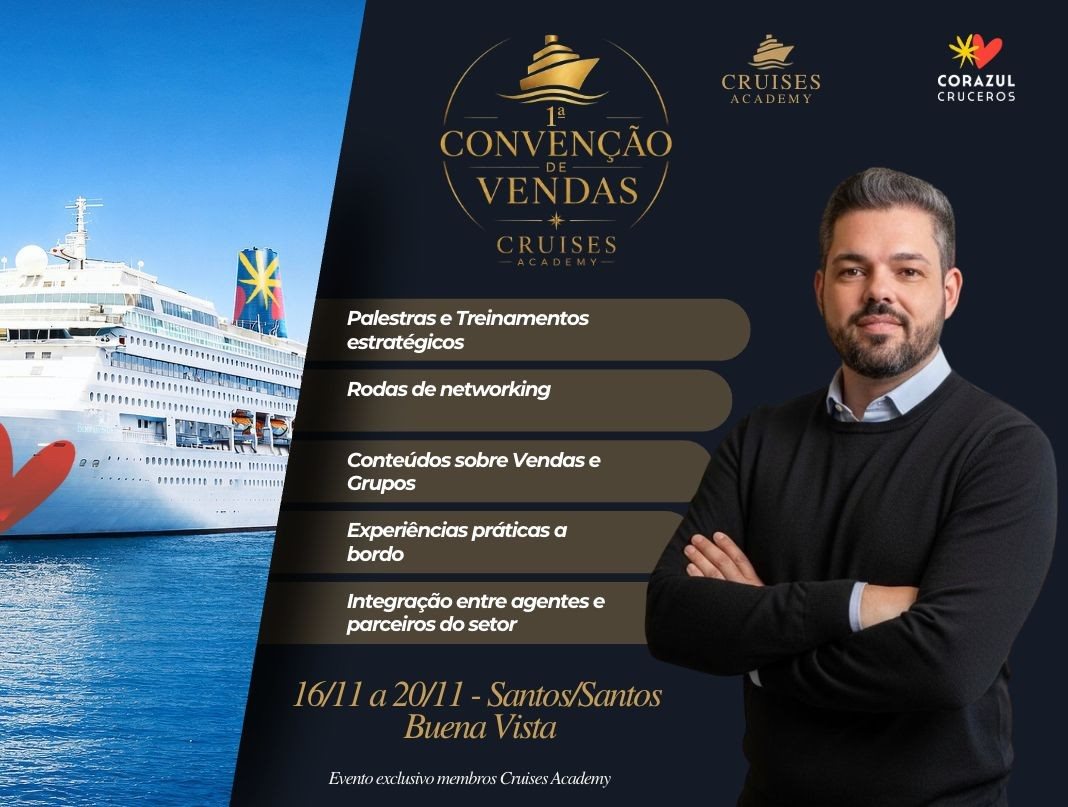 Cruise Academy realizará Convenção de Vendas a bordo do Buenavista, da Corazul