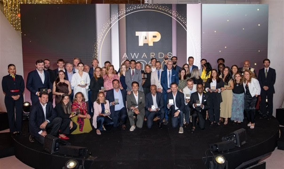 Os vencedores do Tap Awards 2026, na cerimônia realizada no Terminal de Cruzeiros do Porto Leixões