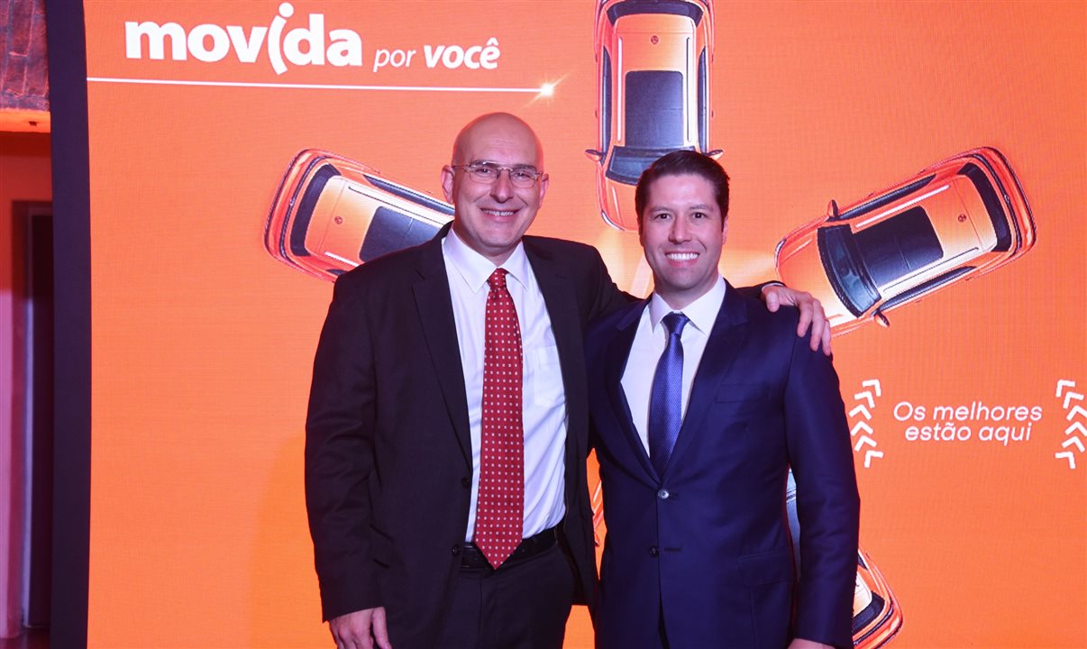 Vice-presidente executivo da Movida, Jamyl Jarrus, e o diretor presidente da companhia, Gustavo Moscatelli, foram os anfitriões da noite