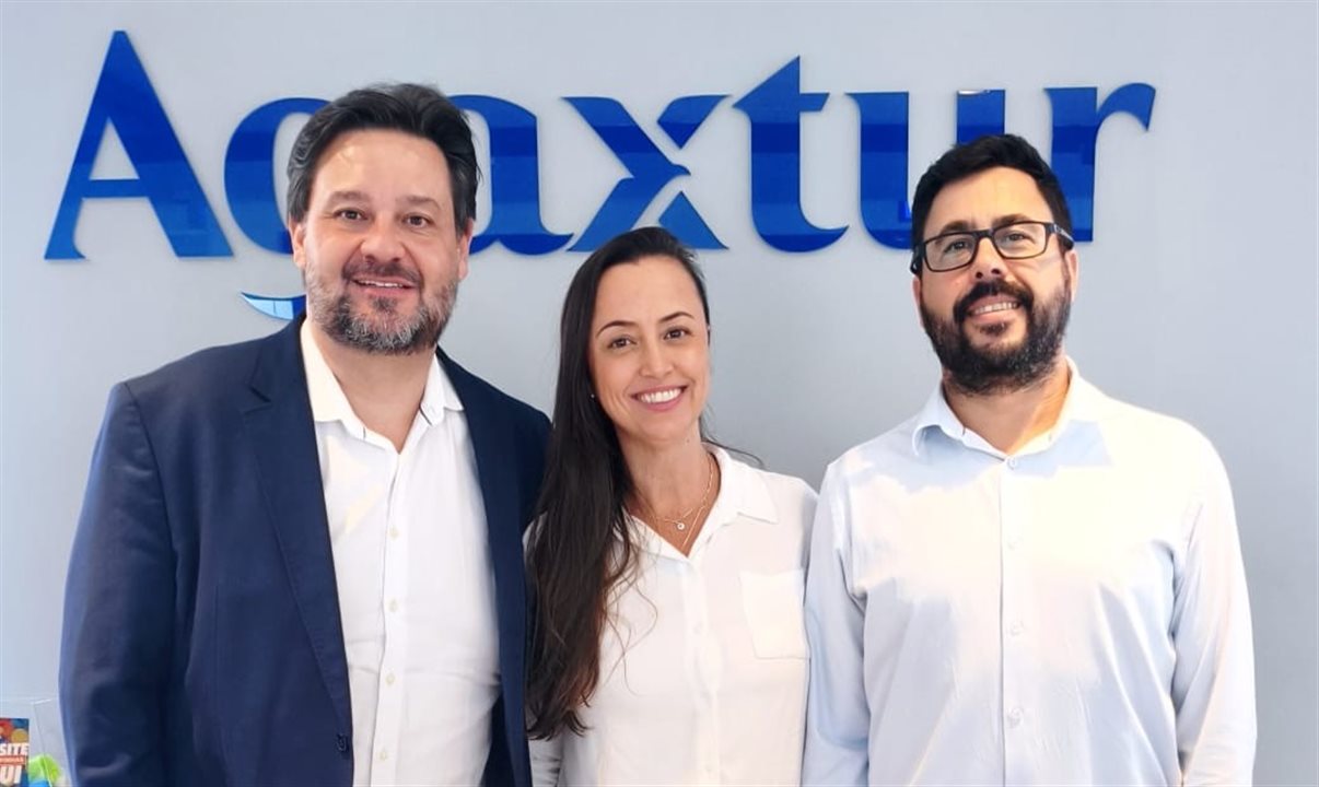 Fabrizio Cavallini, Caroline Oliveira e Fabio Guilhem, da Agaxtur