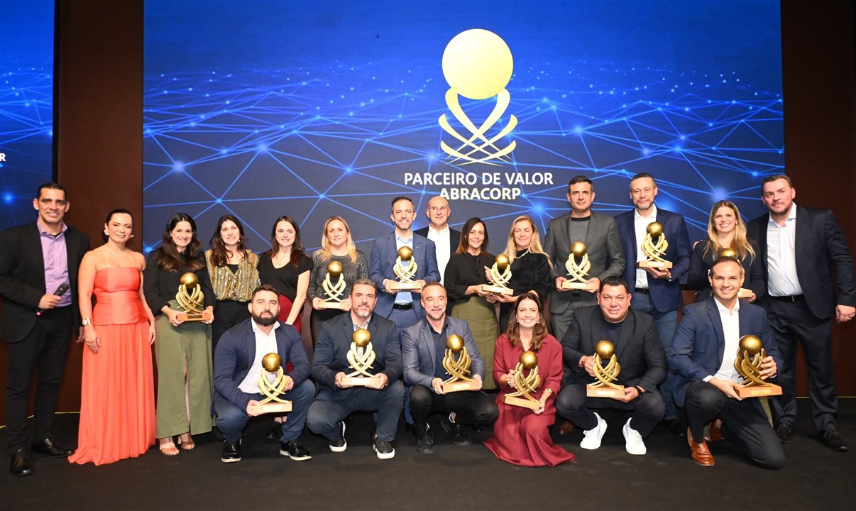 Vencedores da terceira edição do prêmio Parceiro de Valor da Abracorp