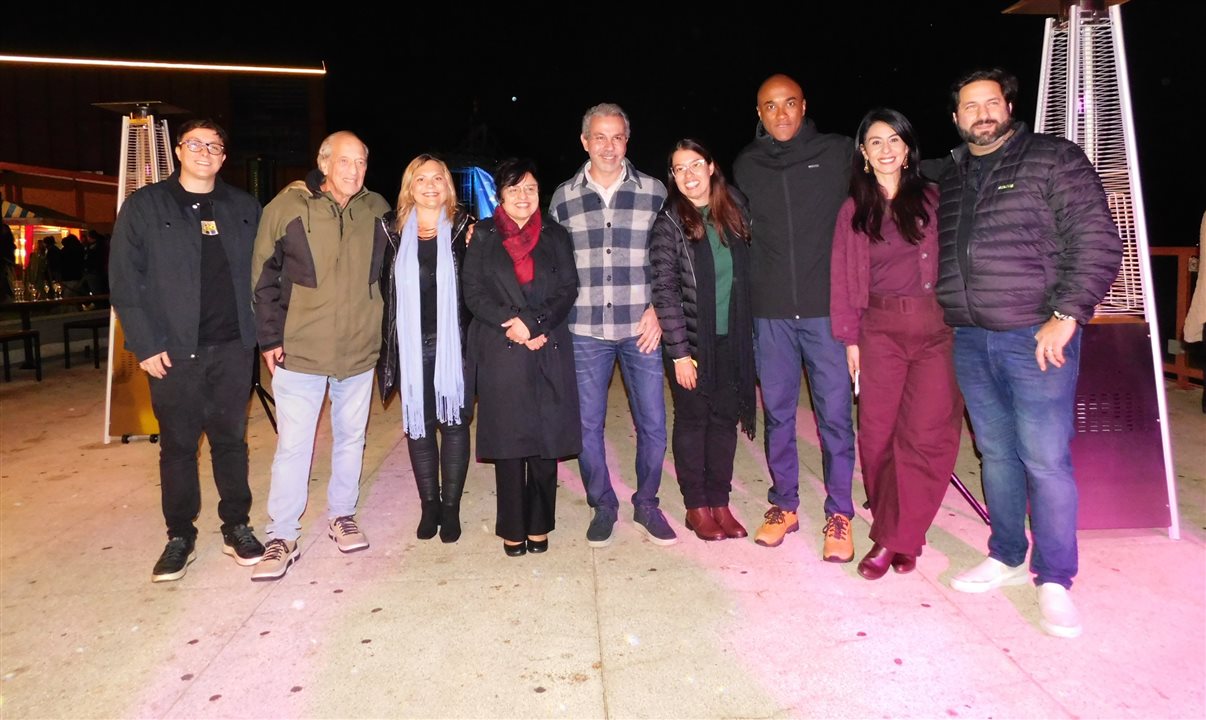 Albert Simoncini, da Setur-SP, Arnaldo Franken, do Grupo Arbo, Alexandra Brollo, Monica Samia, da Setur-SP, Fabio Machado Izar, secretário de Turismo de Campos do Jordão, Ana Clemente, Luis Sobrinho, da Setur-SP, Luciana Fernandes, da B2Live, e Vitor Bauab, do Grupo BBG Brasil