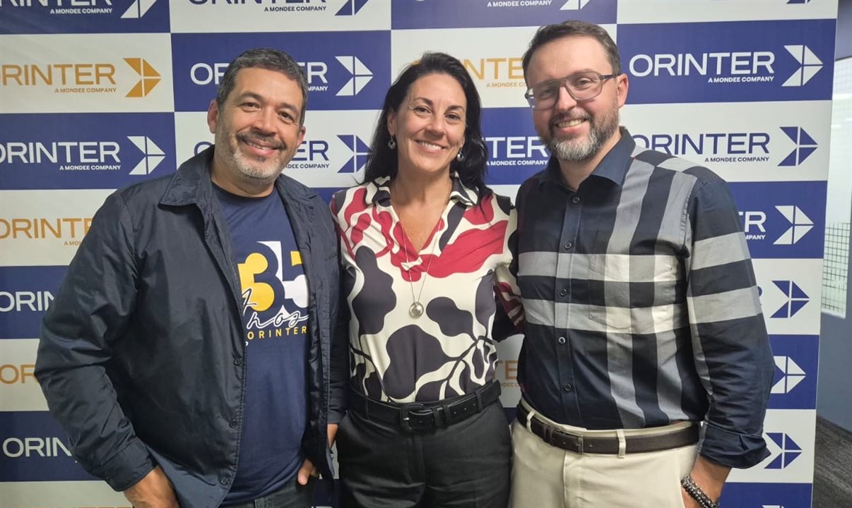 Jorge Souza, Lizandra Pajak e Roberto Sanches, da Orinter