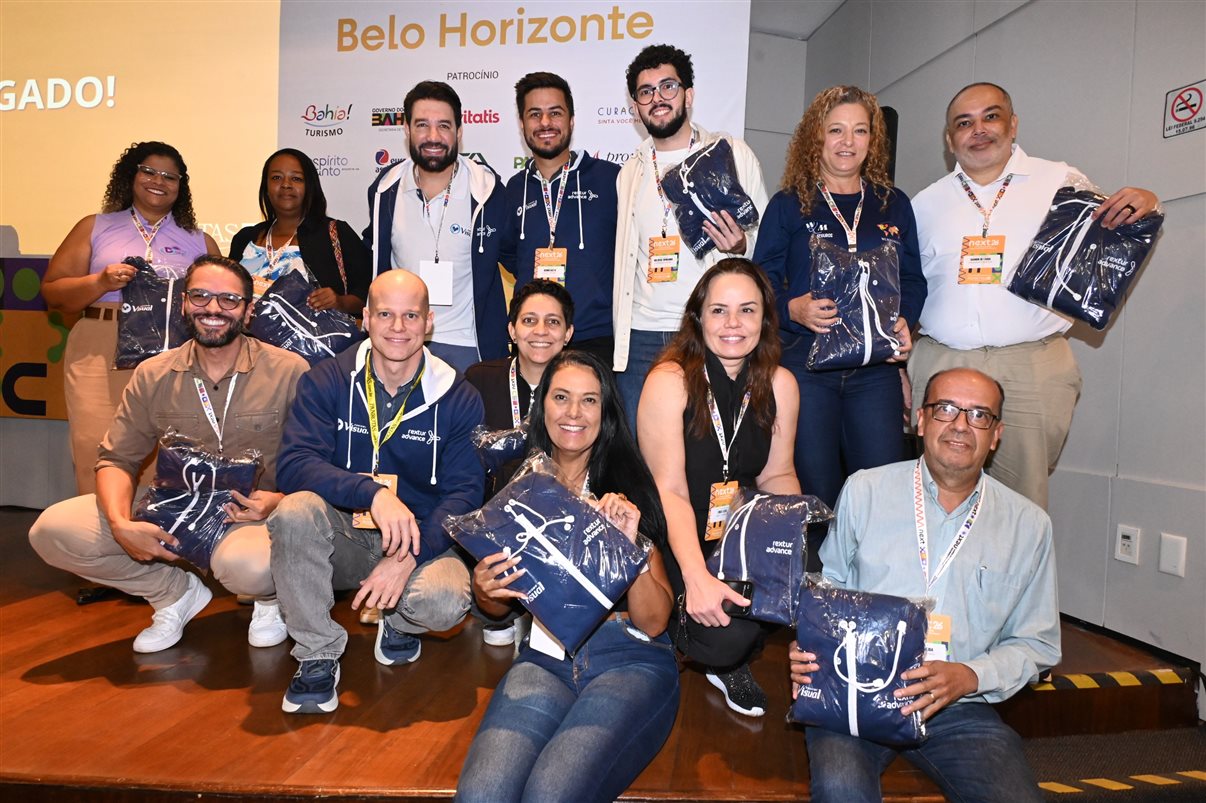 Alexandre Brandão, da Abav-MG, José Guilherme Alcorta, da PANROTAS, Peter Mangabeira, da Abav-MG, e Artur Luiz Andrade, da PANROTAS