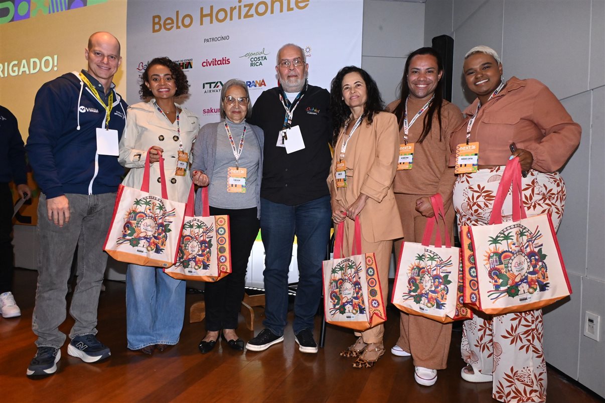 Alexandre Brandão, da Abav-MG, José Guilherme Alcorta, da PANROTAS, Peter Mangabeira, da Abav-MG, e Artur Luiz Andrade, da PANROTAS