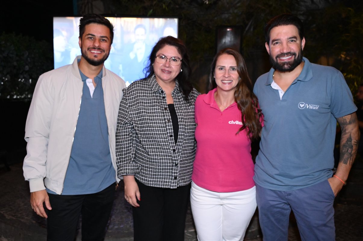 Bruno Baeta, da Visual Turismo, Milagros Ochoa, da Promperú, Tatiana Boni, da Civitatis, e Hugo Lagares, da Visual Turismo 