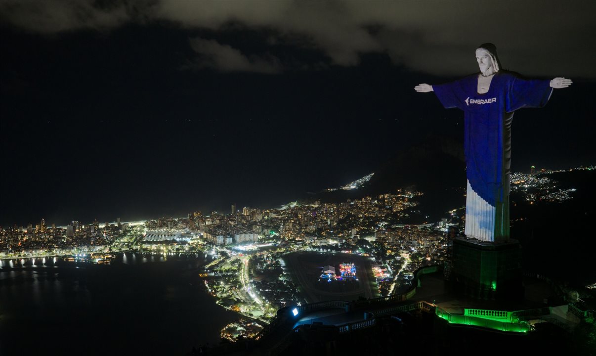Imagens projetadas destacaram as tecnologias guiam as iniciativas sustentáveis da aviação