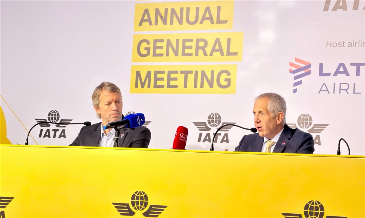 Jerome Cadier, CEO da Latam Brasil, e Roberto Alvo, CEO do Grupo Latam Airlines<br/>