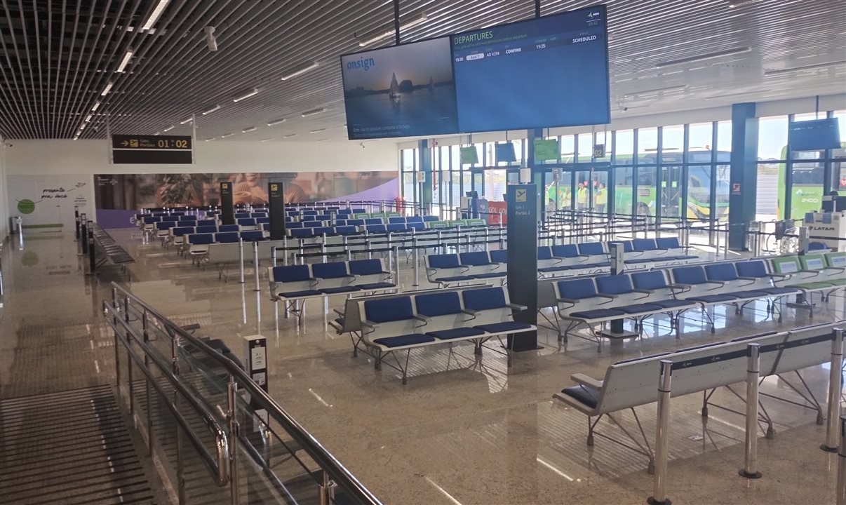 Nova sala de embarque possui 603 metros quadrados, enquanto a área de restituição de bagagens é de 290 metros quadrados