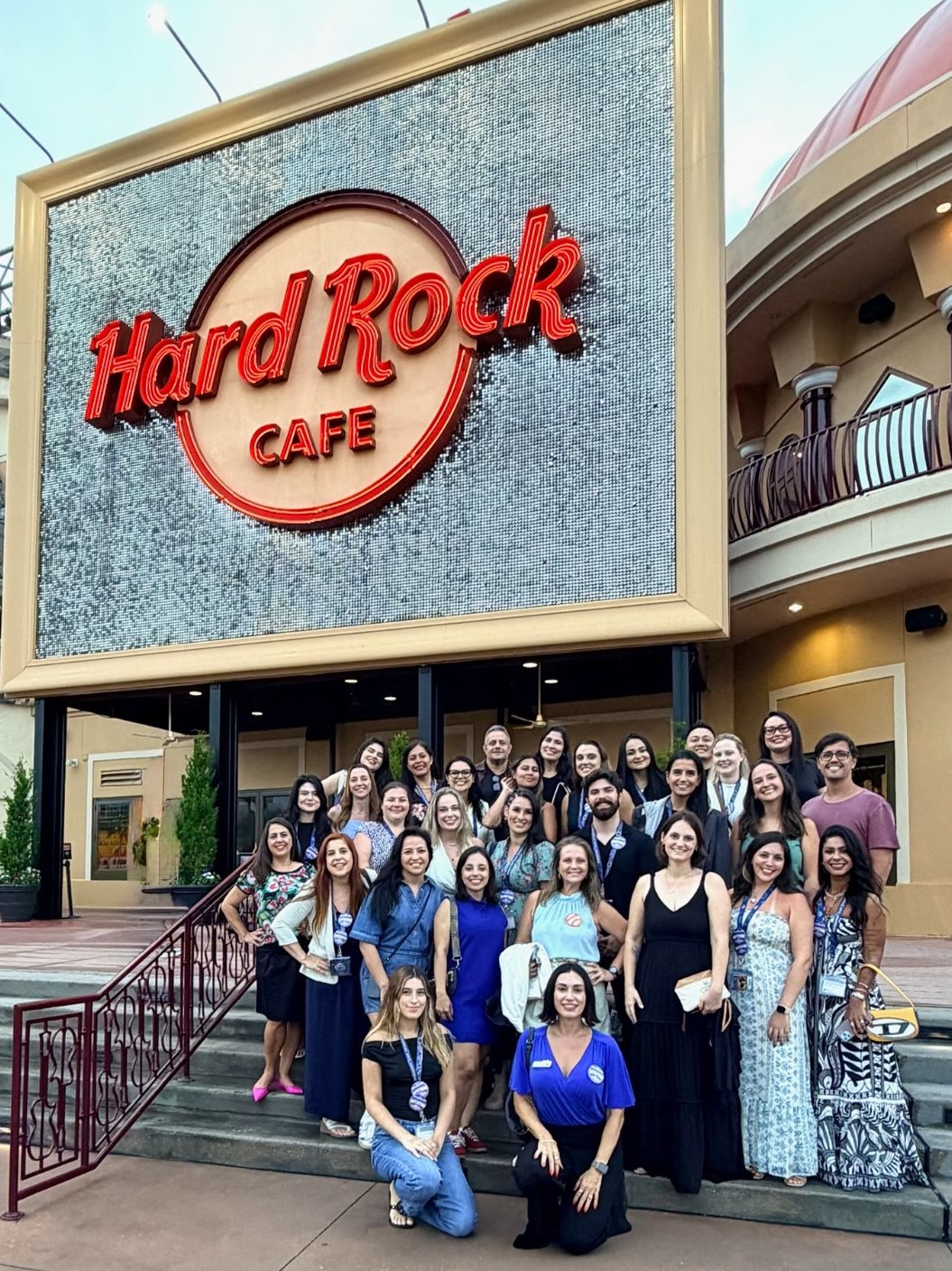 Jantar de boas-vindas no Hard Rock Cafe