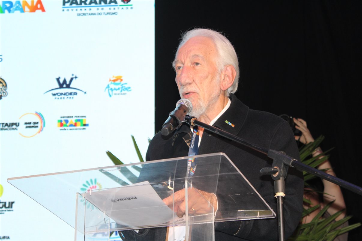 Marina Marinho, presidente do Fornatur, e Leonaldo Paranhos, ex-secretário de Turismo do Paraná 