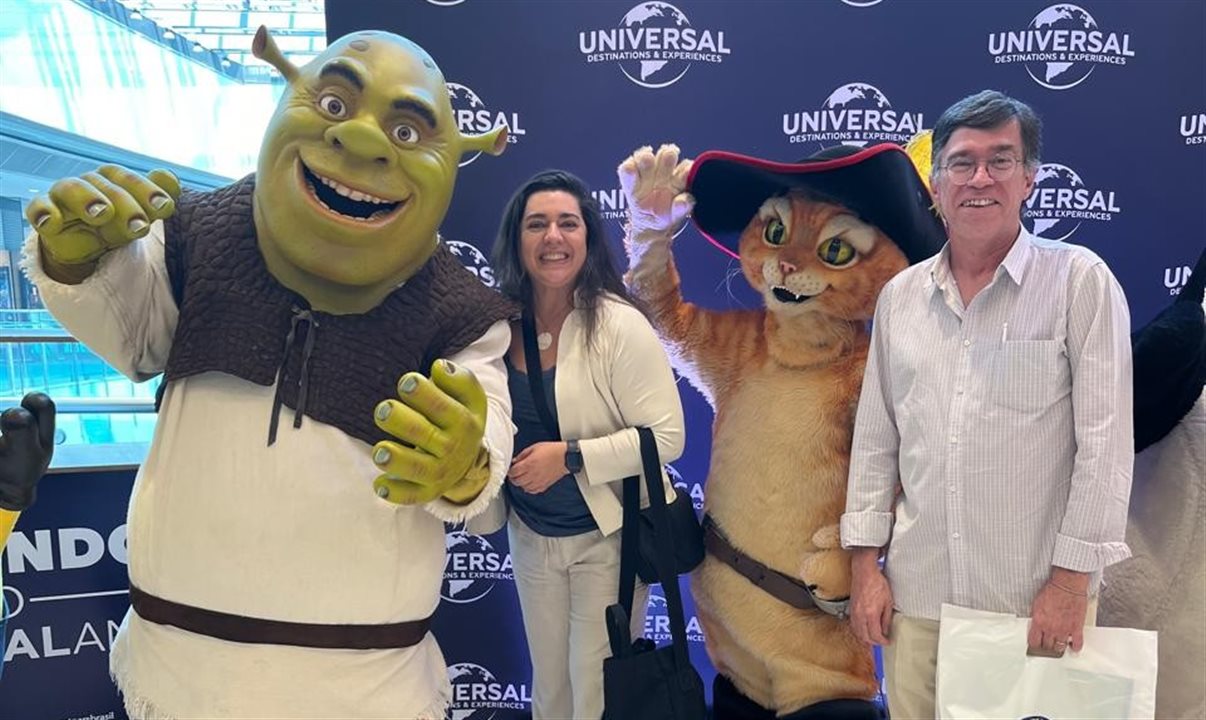 Lilian e Alexandre sempre participam de treinamentos do trade, como este da Universal