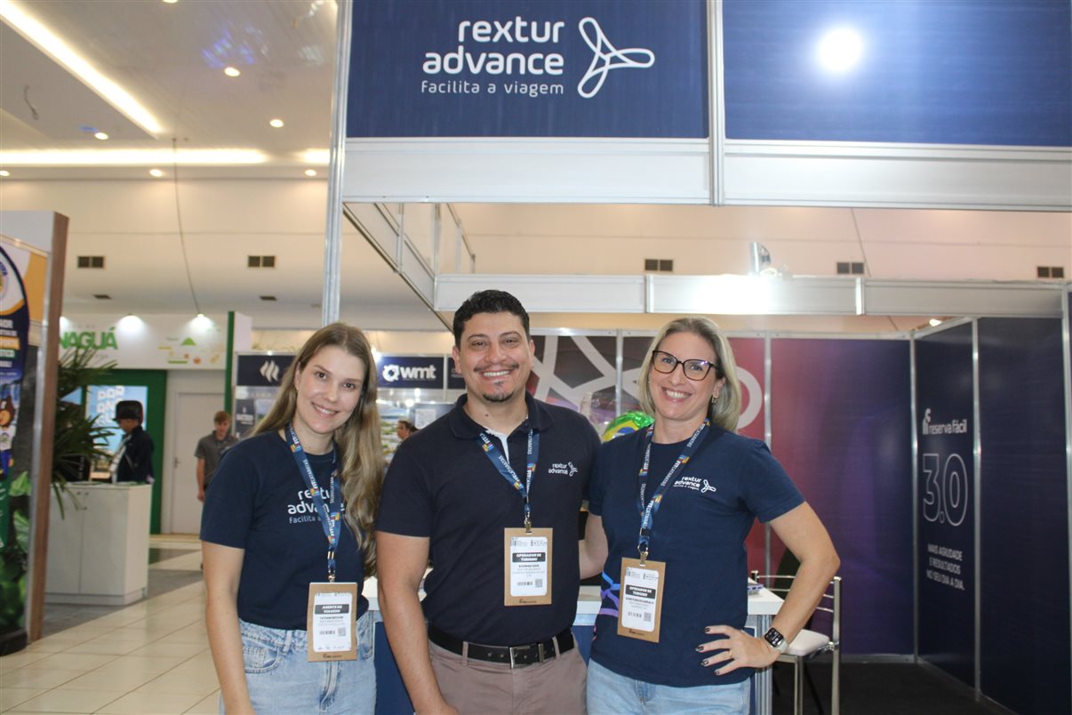 Tatiani Becker, Rodrigo Gois e Dani Parascandalo, da Rextur Advance