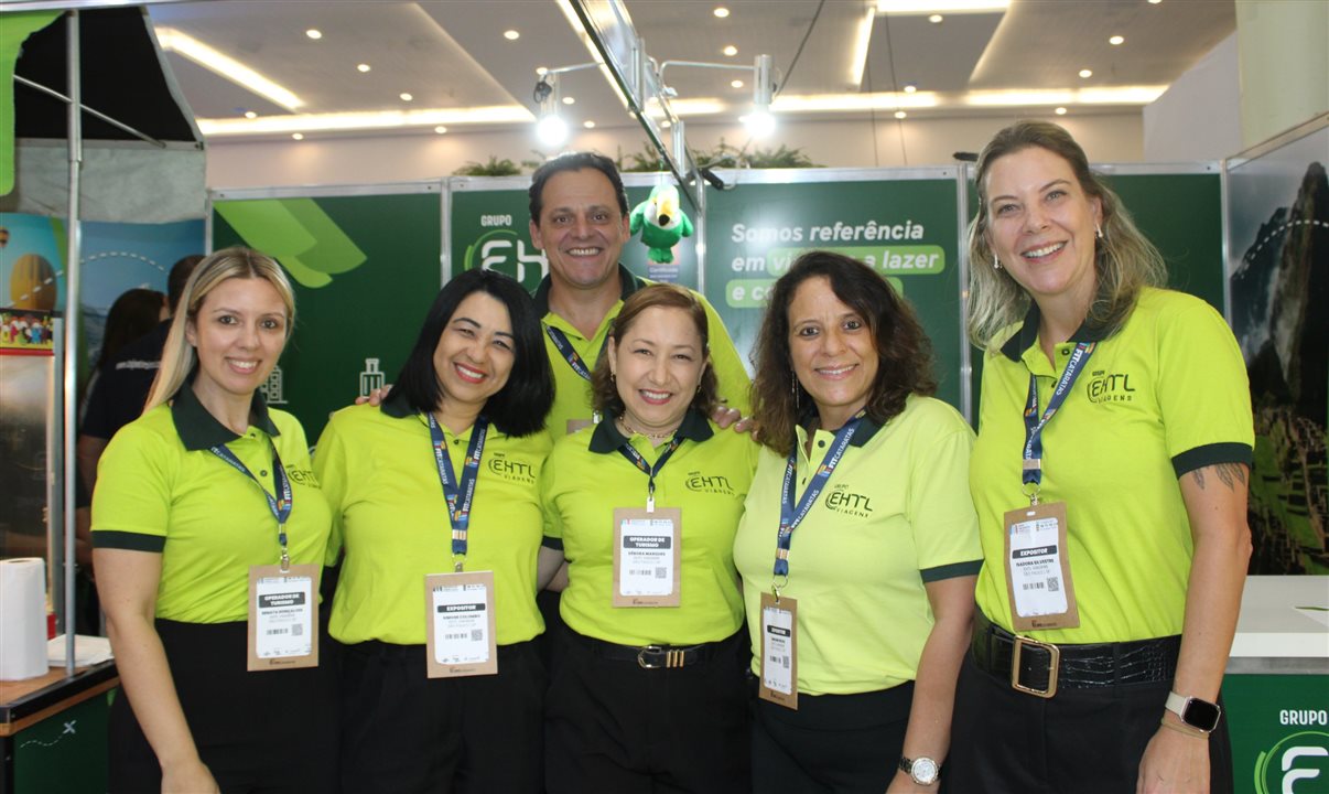 Simone Colombo, Renata Gonçalves, Debora Marques, André Oliveira, Simone Ricio e Isadora Silvestre, da EHTL