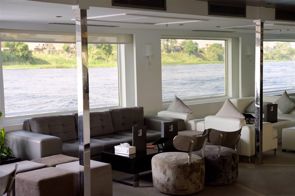 Sofisticação dos lounges a bordo