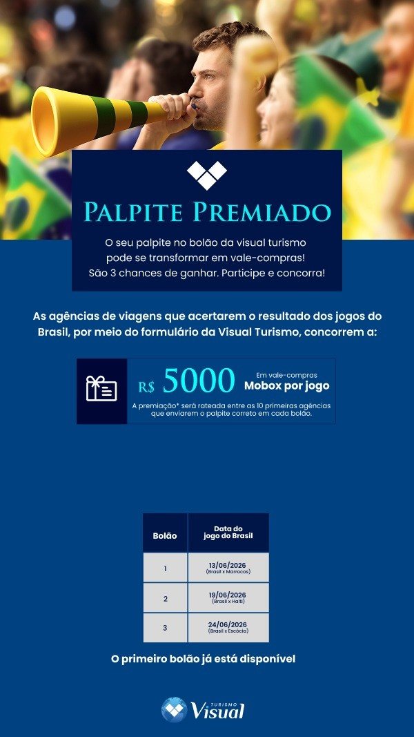 A campanha Palpite Premiado da Visual Turismo já está valendo
