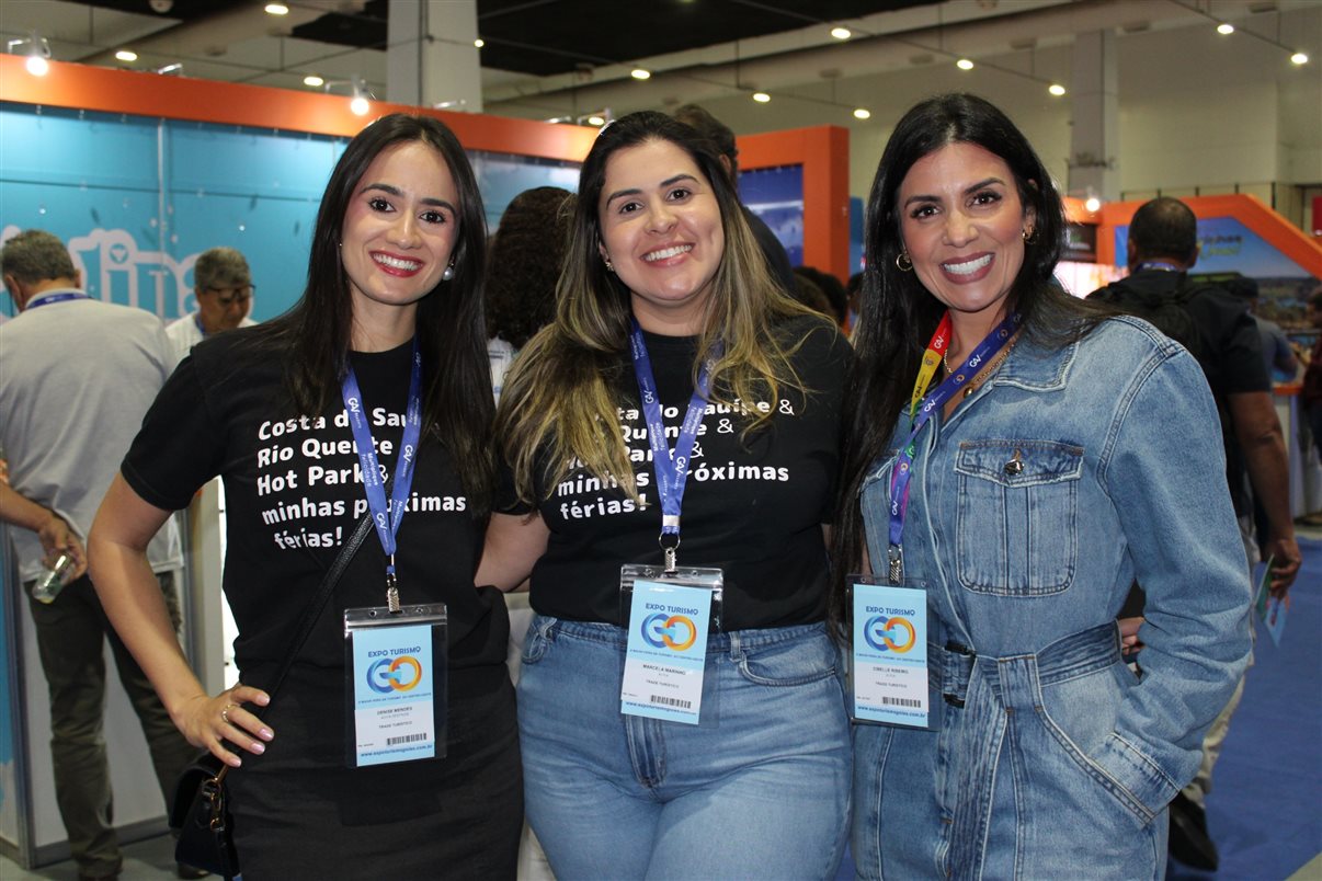 Tay, da Flytour, Filipe Rodrigues, da Flytour, Jordane Araújo, da Reservia, Nelson Dominicis, da Reservia, Giselly Moura, da BeFly, e Keliane, da Reservia