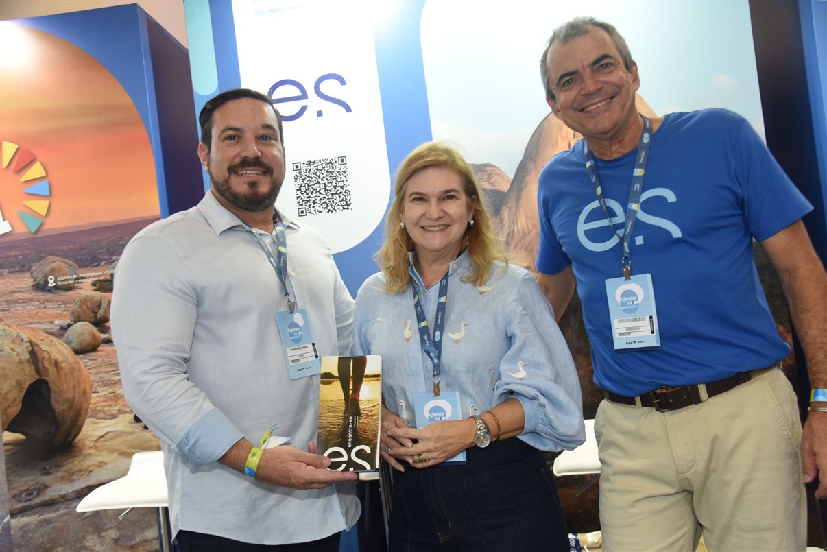 Ronaldo Dias, da Setur-ES, Renata Vescovi, do Sebrae, e Gustavo Guimarães, da Câmara Empresarial de Turismo de Guarapari
