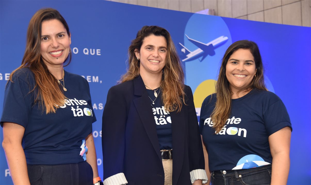 Fernanda Paranhos, Giulliana Mesquita e Patricia Gomes, da Azul Viagens