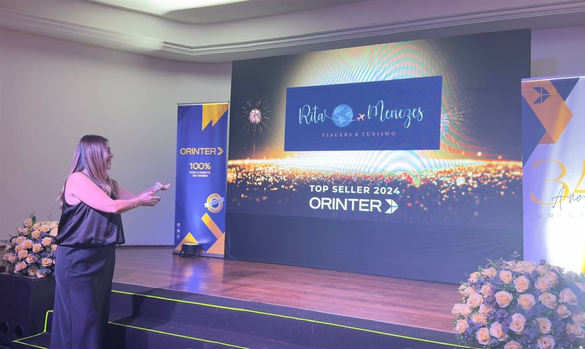 Uma das maiores conquistas de Rita Menezes é ser Top Seller da Orinter, grande parceira da agência
