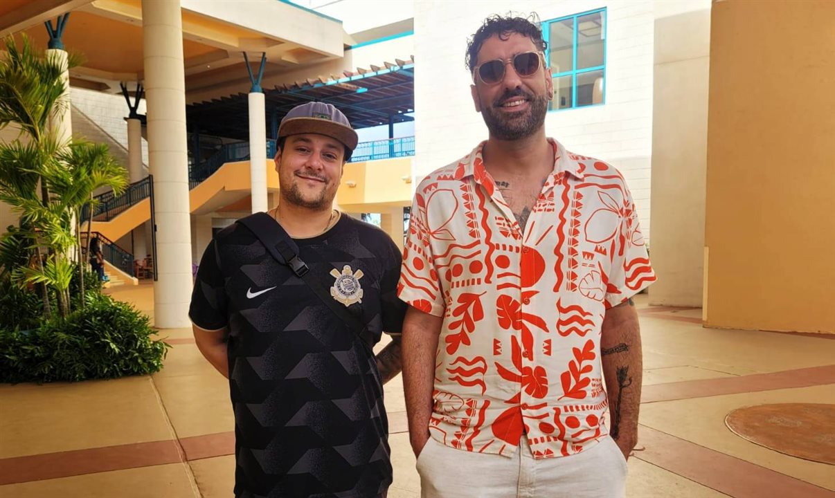 Renam Zoppei, da Orinter, e Leonardo Abellan, da Primetour, participam do Connect Barbados 2026