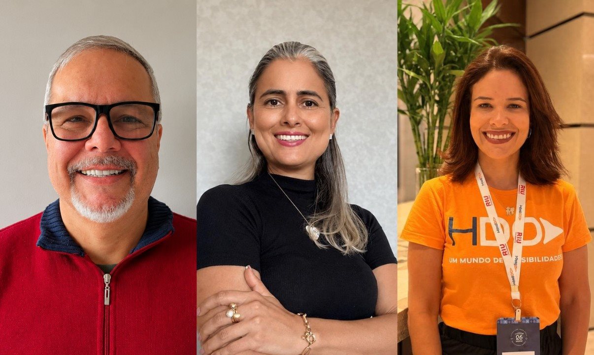Alexandre Cequetin, Danielly Paim e Lara Mello, da HotelDO