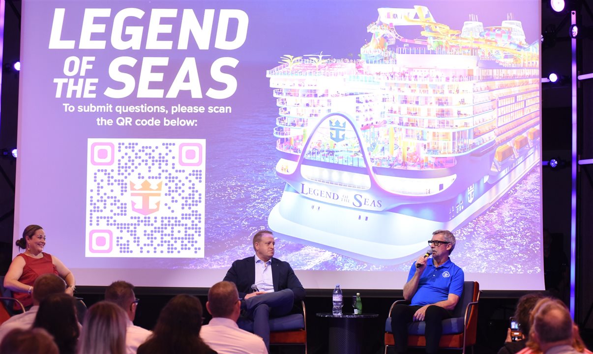 Os líderes da Royal Caribbean falaram a convidados da imprensa