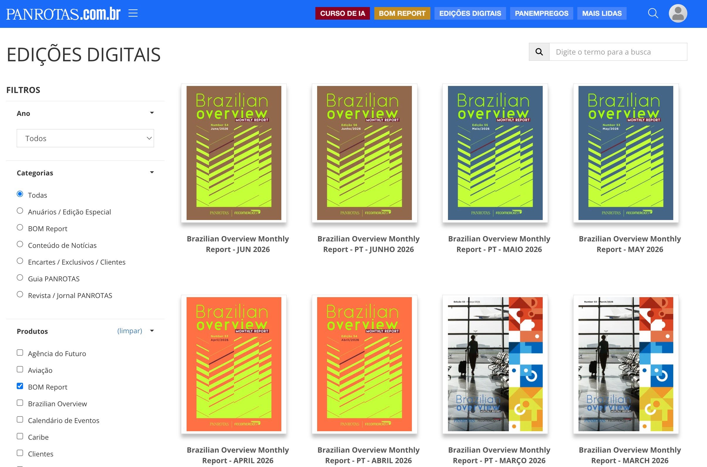 BOM Report é filhote do Brazilian Overview