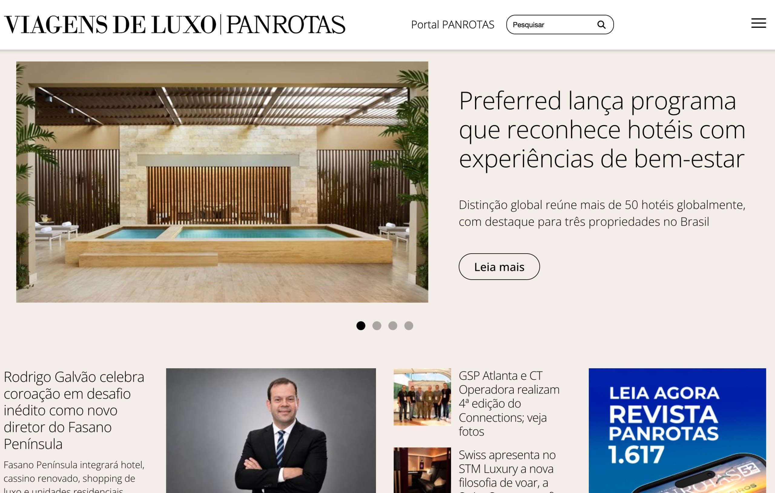 Portal mais abrangente na cobertura de Viagens de Luxo no Brasil