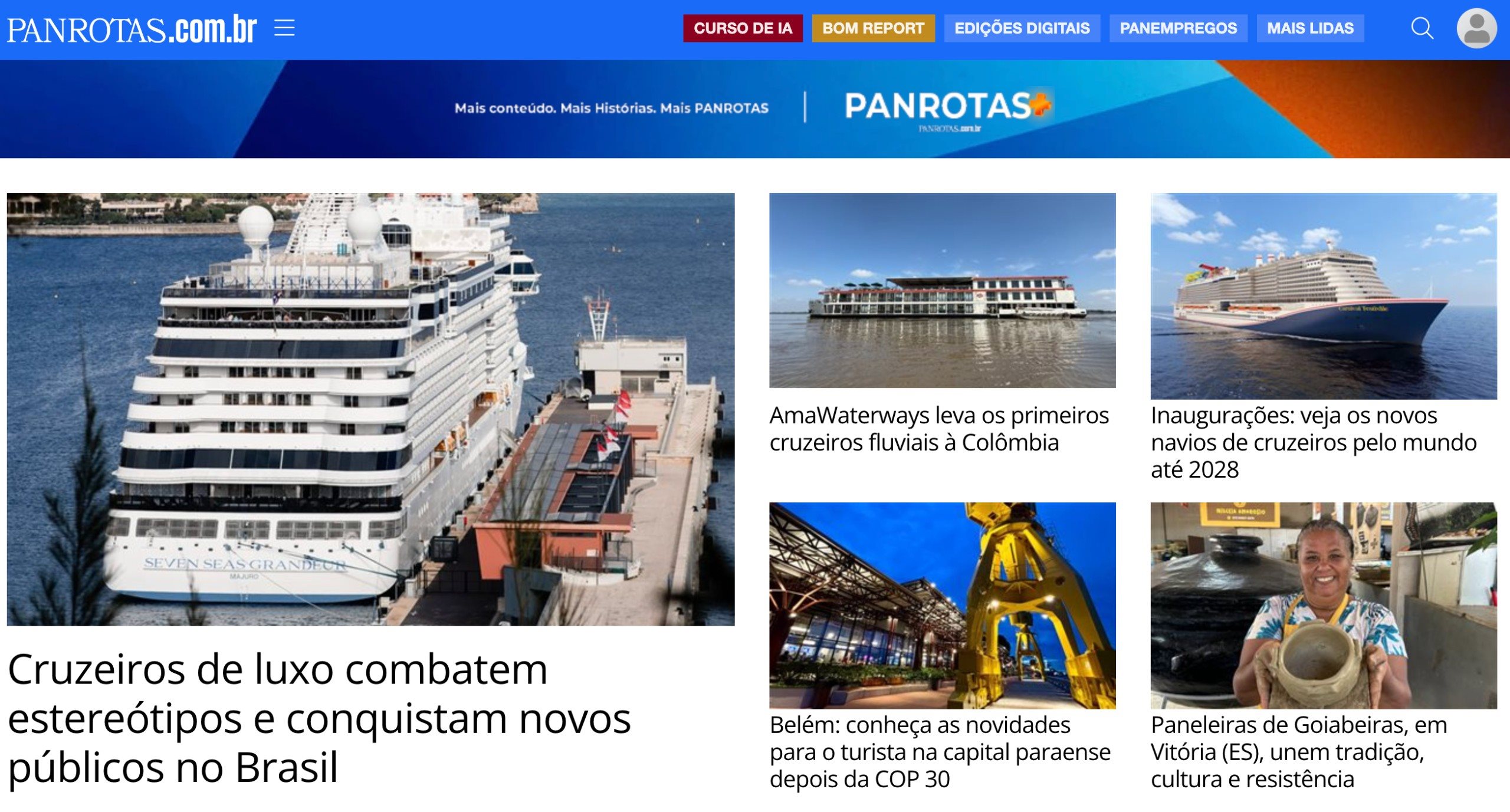 Seção PANROTAS + foi lançada em 2025
