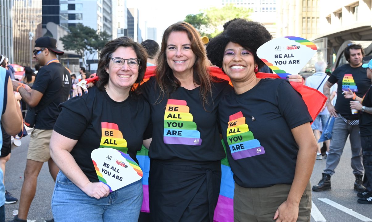 Catarina Carbonari, Antonietta Varlese e Lais Fernanda Souza, da Accor