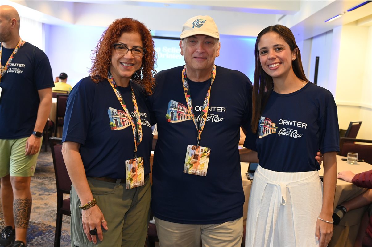 Johanna González, Francisco Blanch e Cristina Fernandes, do Discover Puerto Rico