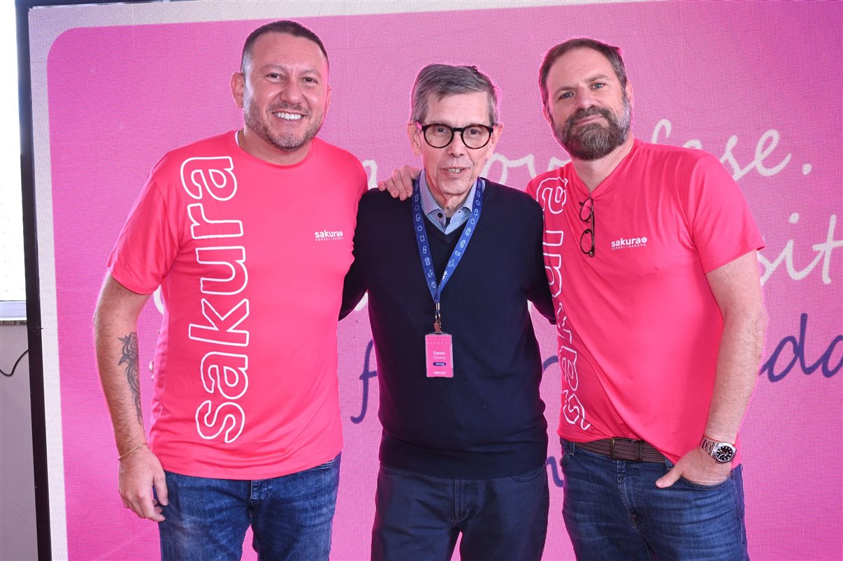 Wagner Chaves, Cassio Oliveira e Luciano Guimarães, da Sakura Consolidadora