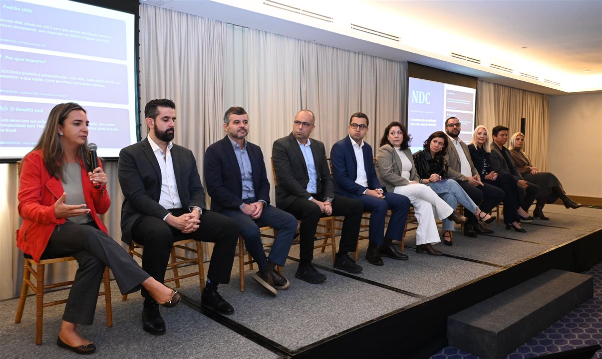 Karina Medeiros (Iata), Eduardo Cortes (United), Leandro Lustosa (American), Wender Fonseca (Maringá), Klecio Fernandes (Quickly), Carol Gaete (Voetur), Aline Bueno (Argo), Daniel Camillo (SAP Concur), Monica Nardo (Lufthansa), Alex Kawagoi (Latam) e Juliana Costa (Lemontech)