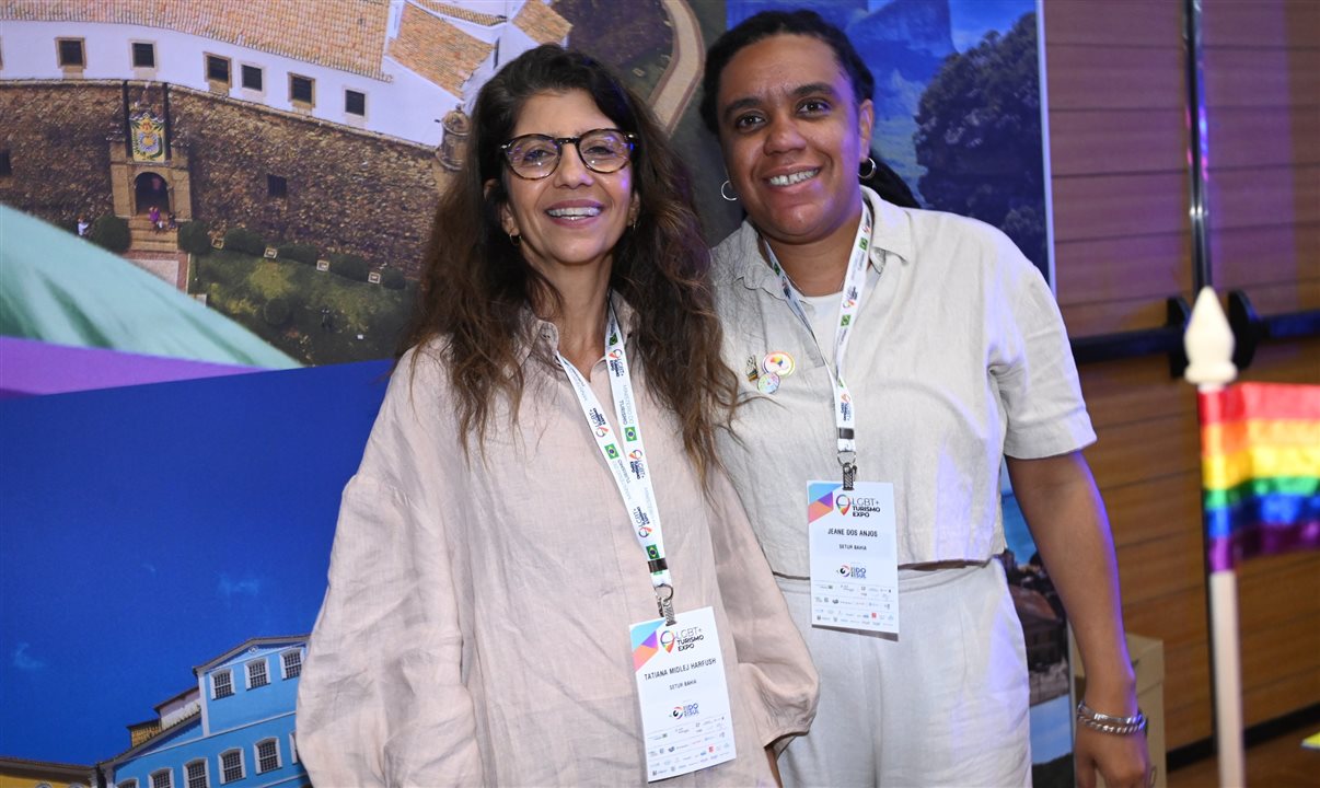 Tatiana Midlej e Jeane dos Anjos, da Setur-BA