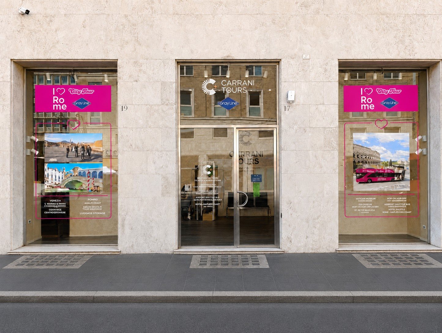Loja passa a concentrar serviços ligados às marcas Gray Line I Love Rome e City Tour Worldwide
