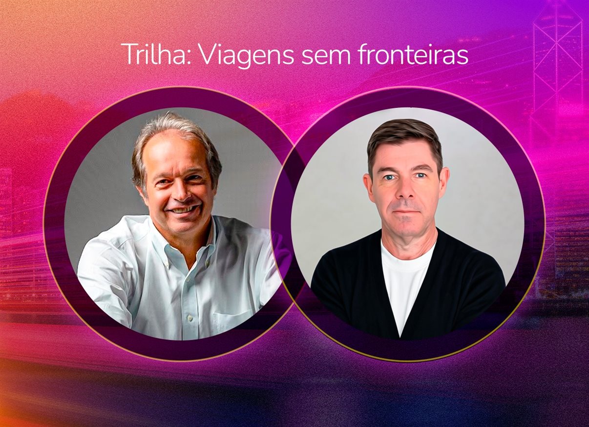 Eduardo Giestas, CEO da Atlantica, e Alexandre Camargo, CEO da Assist Card, dividem o palco do Travel Connect 2026 em painel sobre segurança, hospitalidade e bem-estar do viajante corporativo