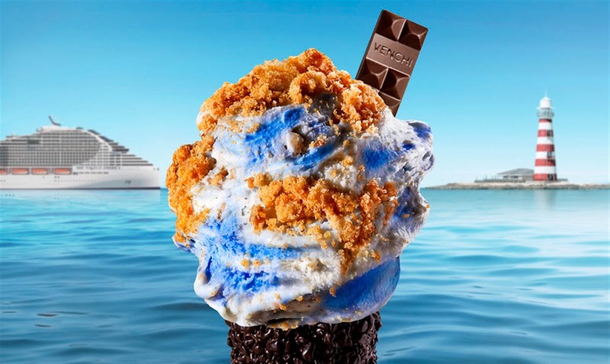 Crunchy Waves: sabor de gelato exclusivo e limitado criado pela Venchi para a MSC