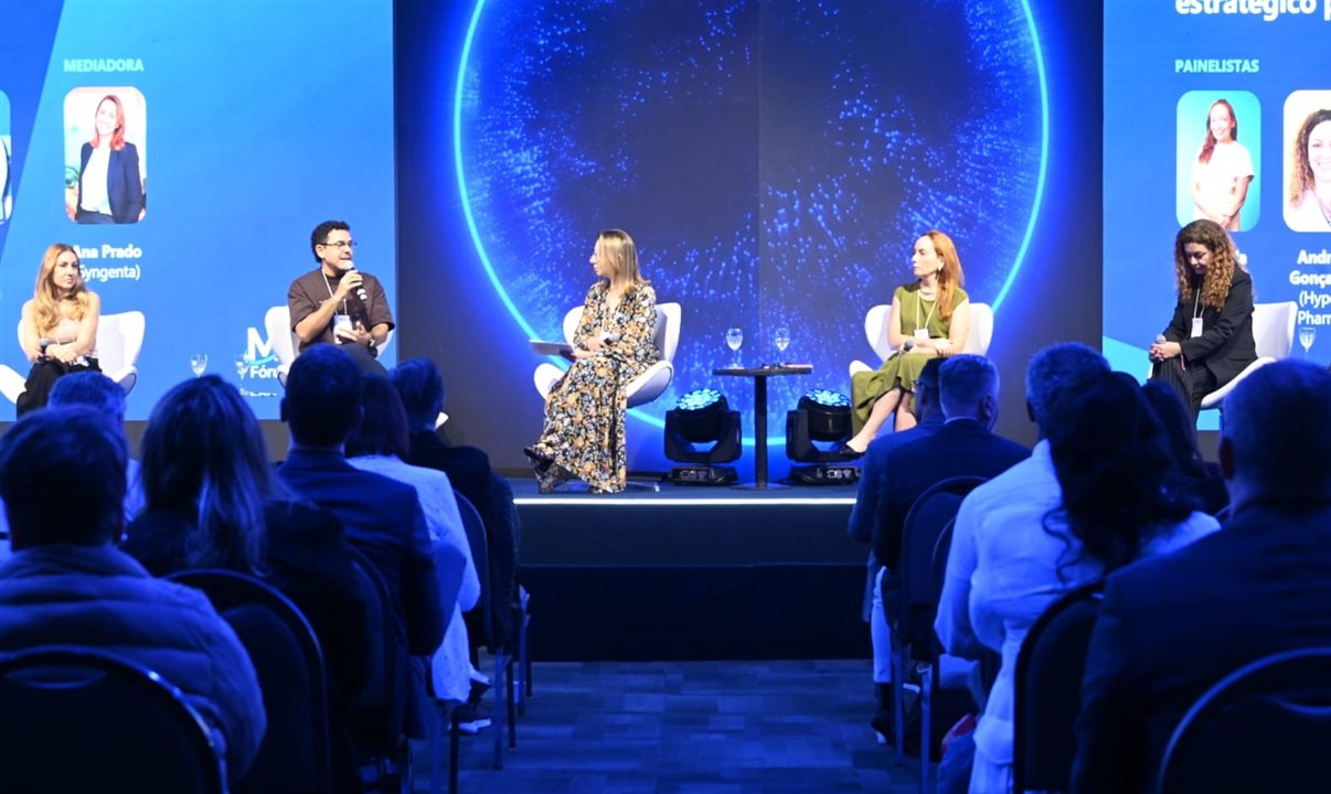 Juliana Patti, da JP Advisory, Rodolfo Costa, da Danone, Ana Prado, da Syngenta, Amanda Moraes, da Aché Laboratórios, e Andreia Gonçalves, da Hypera Pharma