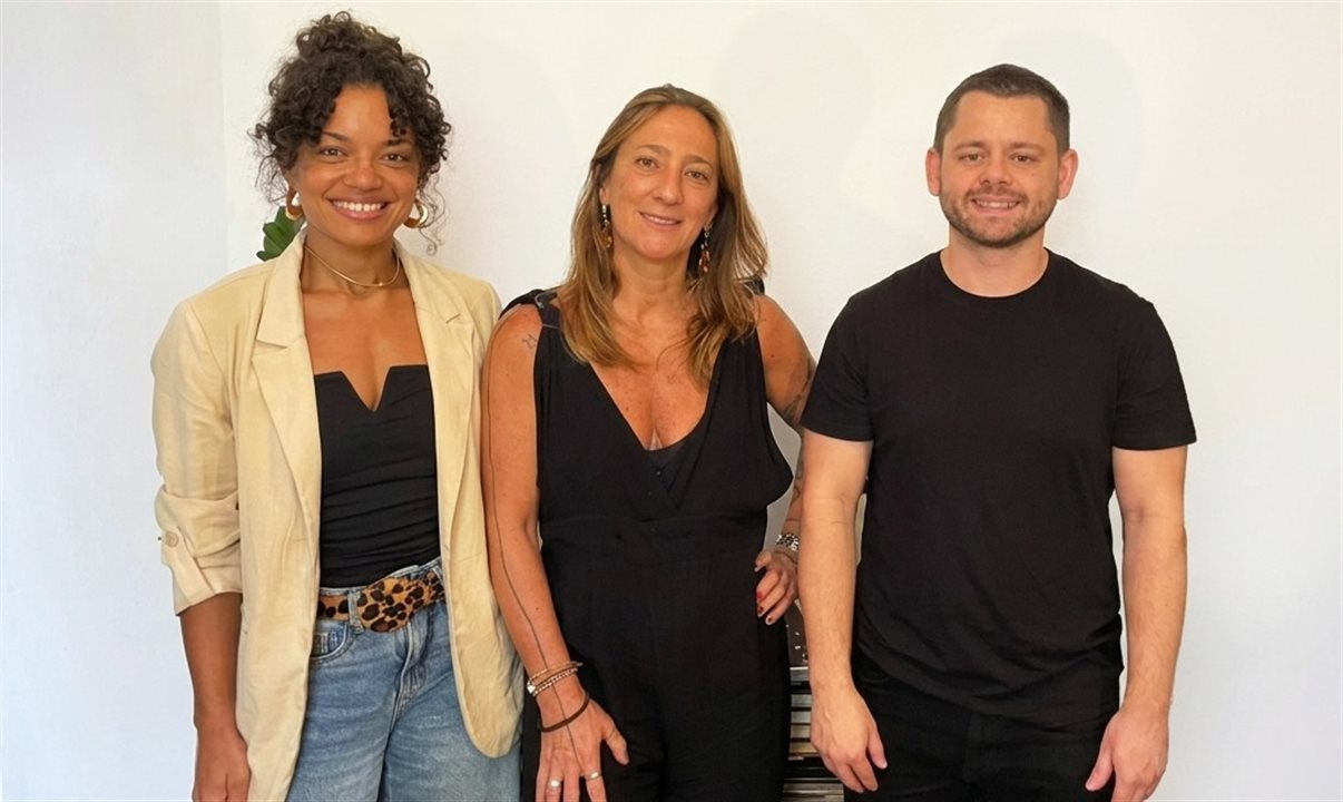 Taís Santos, Ana Paula Mestieri e Diego Sierra, da Agência Guanabara