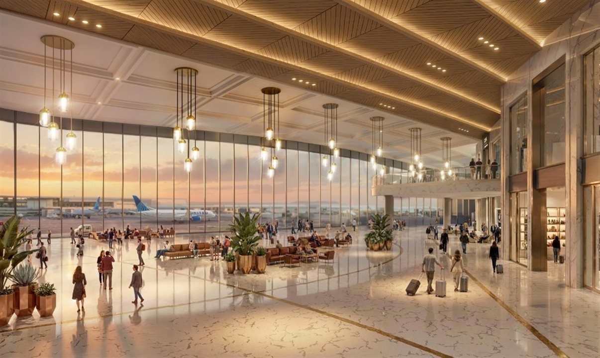 Projeção do novo Aeroporto Internacional Washington Dulles