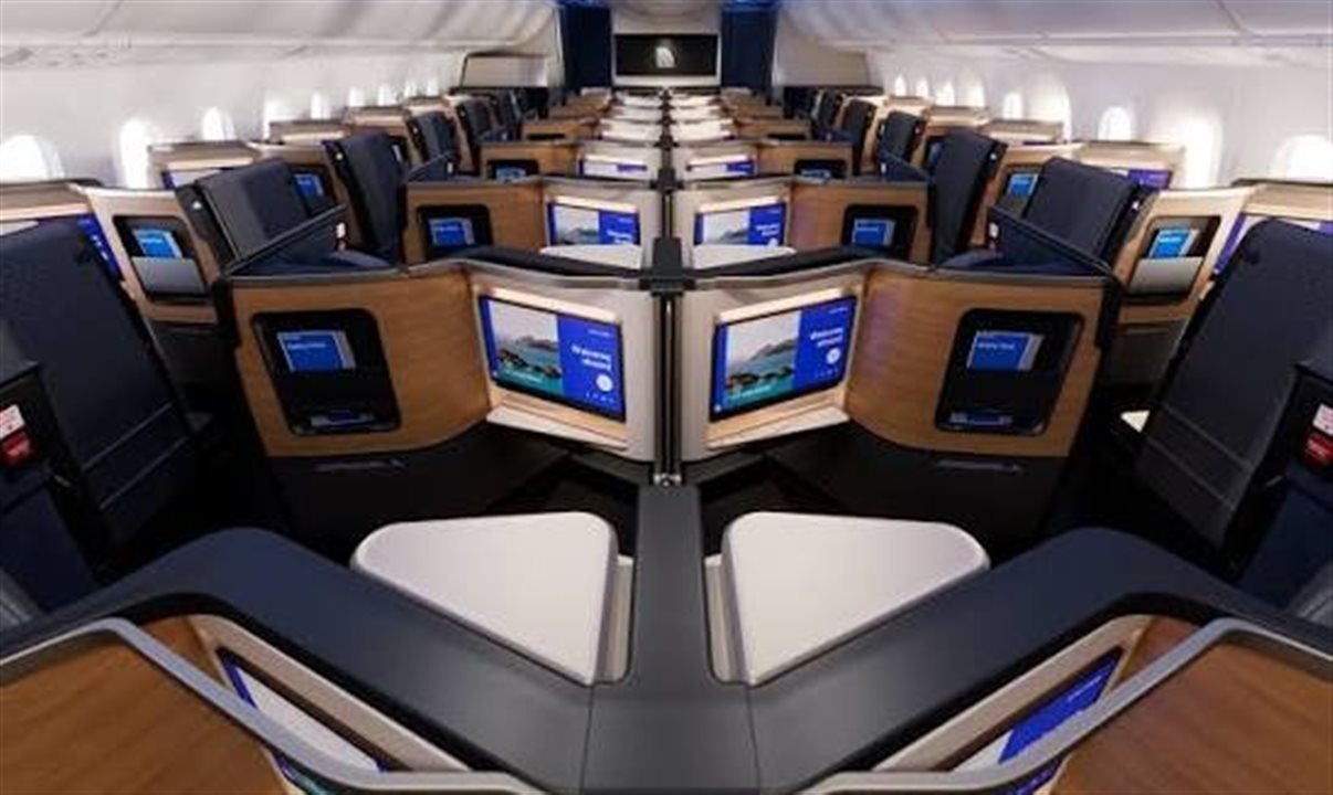 Nova configuração inclui 64 assentos na cabine United Polaris, sendo oito exclusivas suítes Polaris Studio