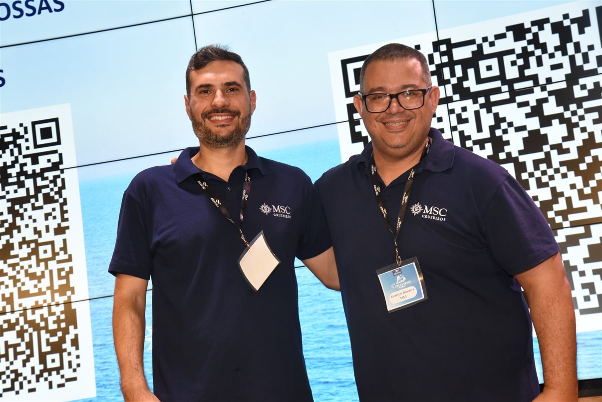 Marcio Genaro e Everton Bezerra, da MSC Cruzeiros