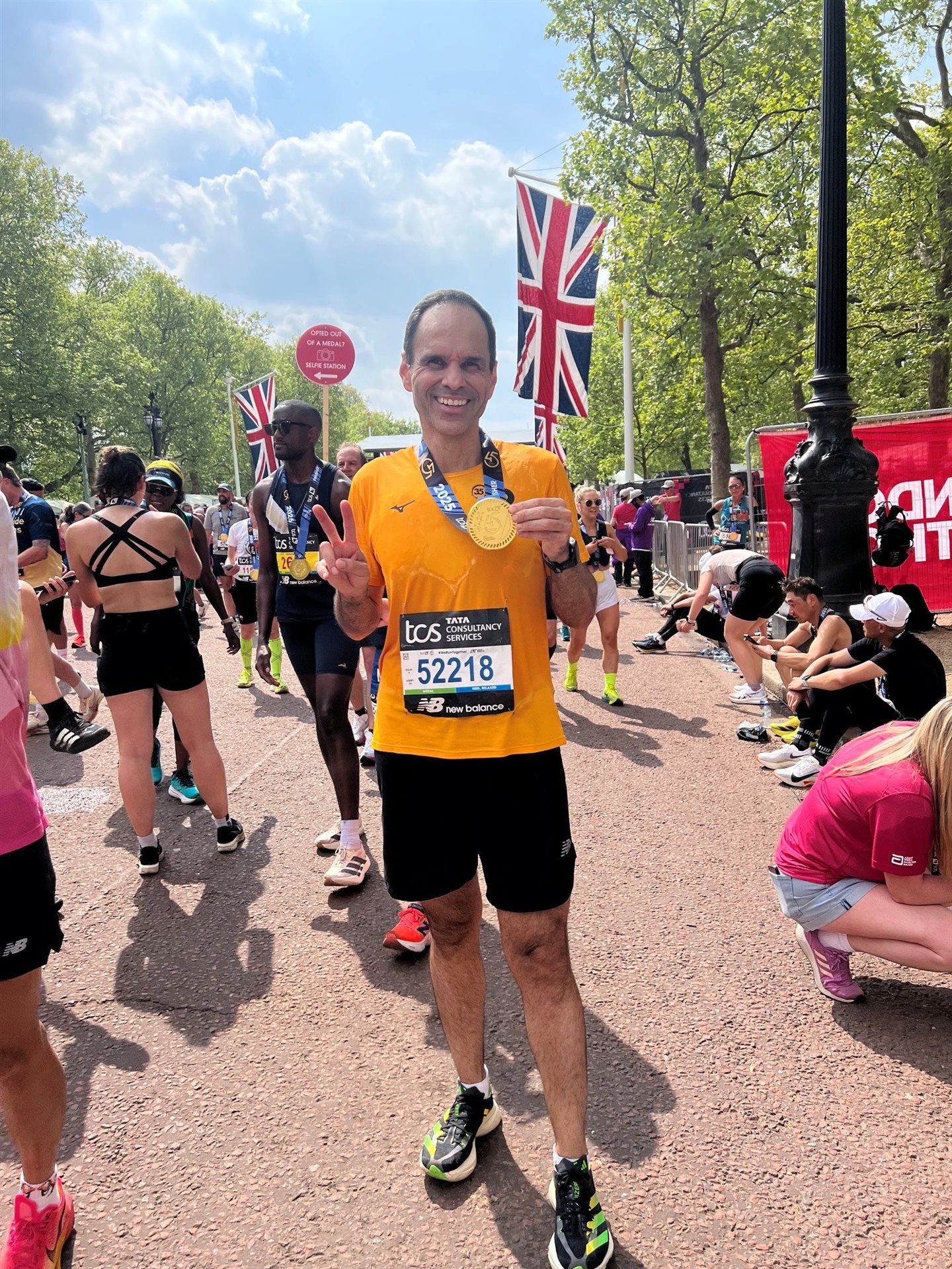 Hugo Franco, da Air Canada, na maratona de Londres