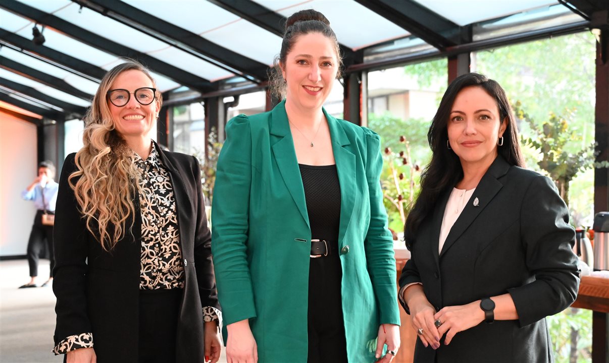 Fernanda Moliterno, diretora de Vendas Tivoli Mofarrej São Paulo, Kamila Feher, diretora de Marketing e Comunicação da Minor Hotels no Brasil, e Milena Freire, diretora de Vendas da Minor Hotes no Brasil