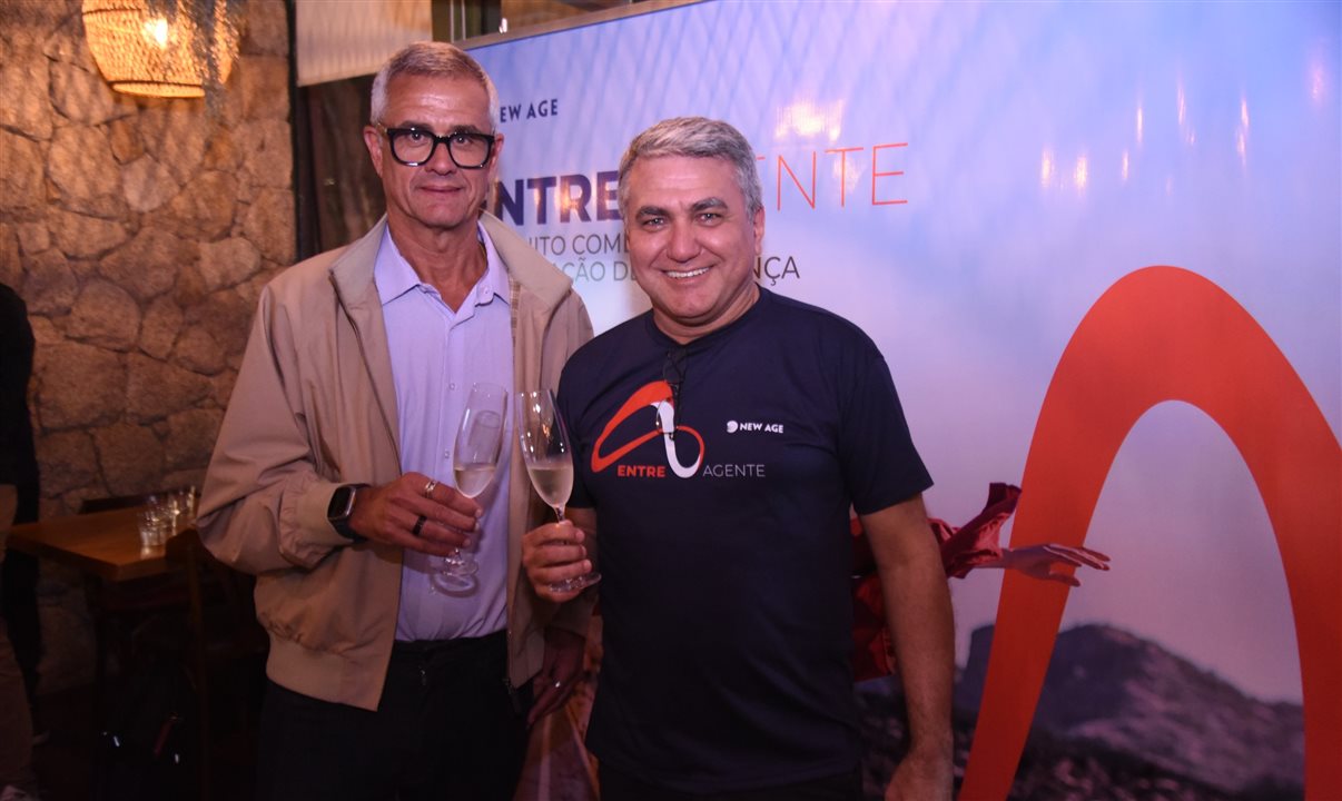 Leonardo Mignani, vice-presidente da Teresa Perez Tours, ao lado de Marcello Patelli, diretor comercial da New Age