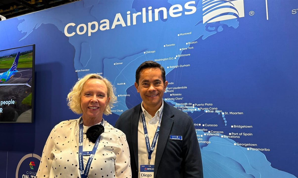 Monica Afonso, Country Manager da Copa Airlines no Brasil, e Diego Bermudez, diretor de Vendas da Copa Airlines