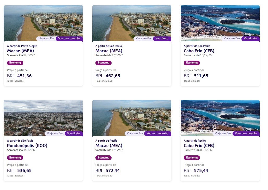 Voos já estão a venda no site da Latam