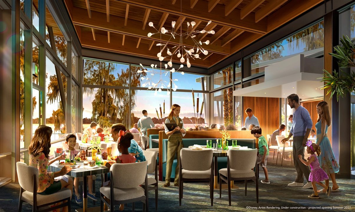 O principal restaurante será o Moonglade, um espaço com serviço à mesa localizado à beira do Bay Lake